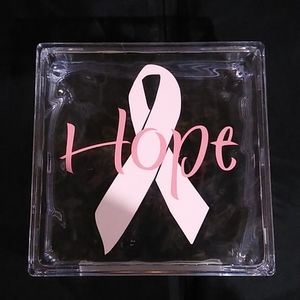Cancer Hope acrylic block